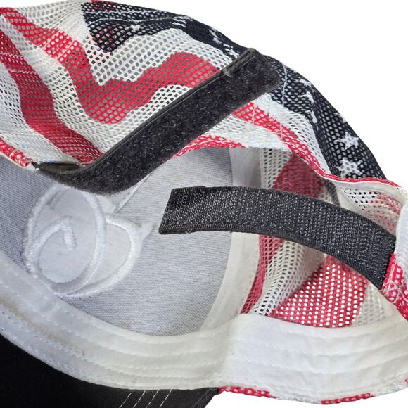 Cap America Flag Trucker Cap with Embroidered‎ GoDaddy Logo - Picture 8 of 8